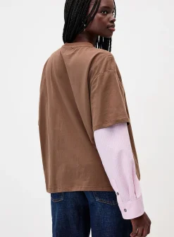 Layered shirt effect T-shirt