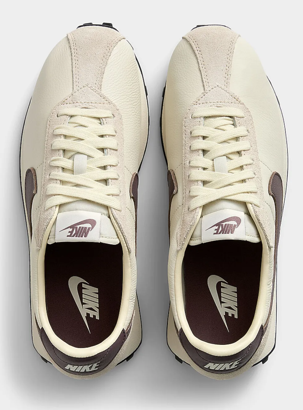 LD-1000 Premium cream and lilac sneakers