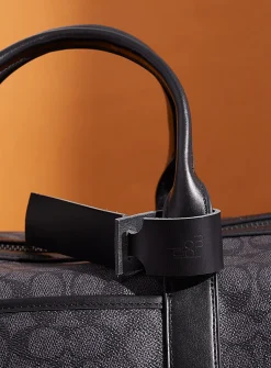 Leather luggage tag