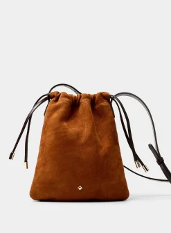 Lerie nubuck leather crossbody bag