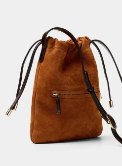 Lerie nubuck leather crossbody bag