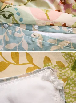 Les Fleurs gentle blooms duvet cover set