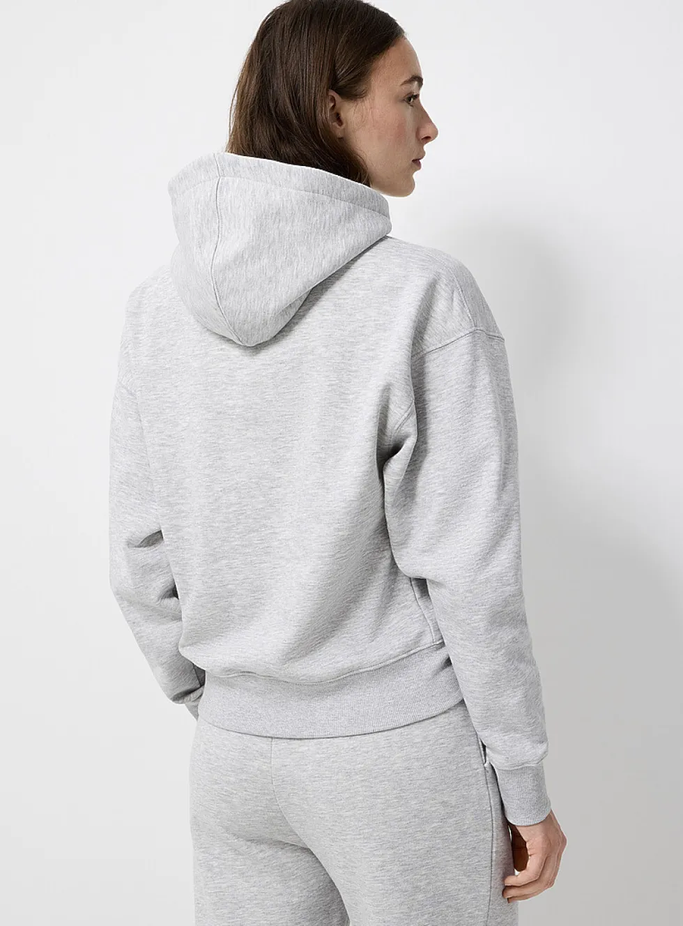 Light fleece jersey hoodie