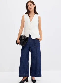 Lightweight cotton and linen jean