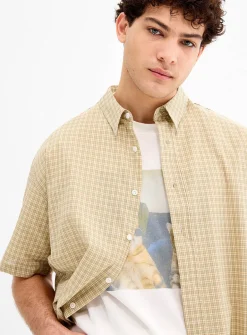 Lightweight mini-check shirt