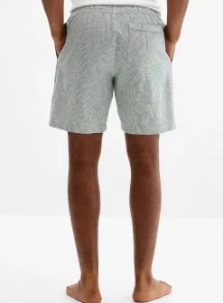 Lightweight striped linen pyjama short
