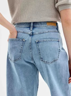 Lily raw-hem cropped jean