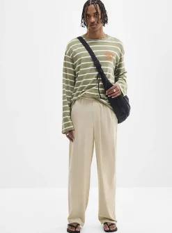 Linen-viscose easy pant