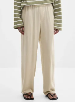 Linen-viscose easy pant