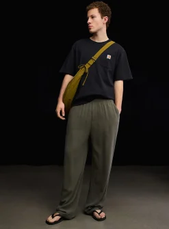 Linen-viscose easy pant