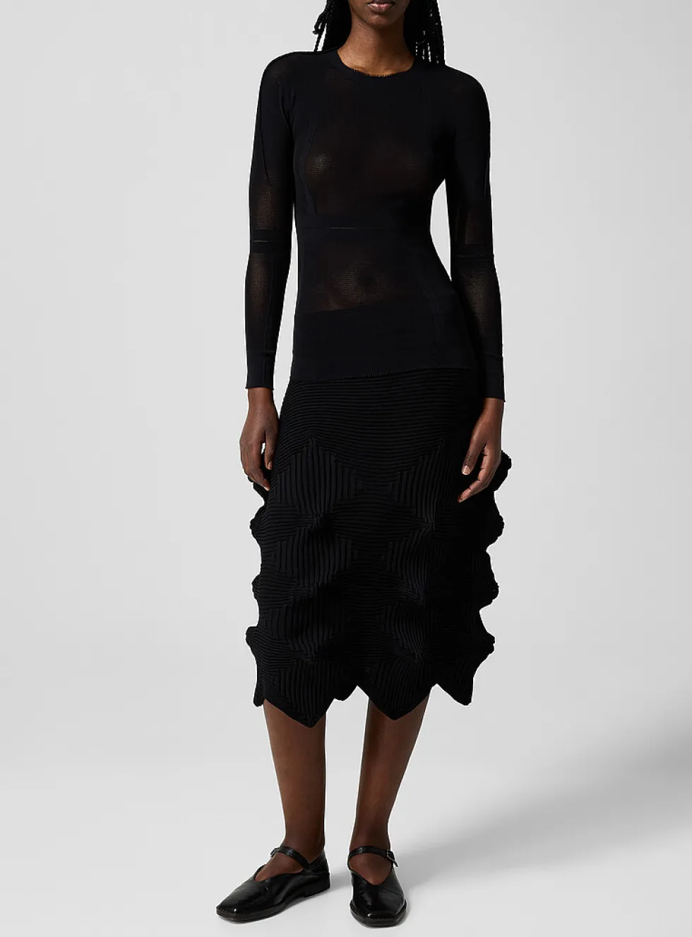 Linkage knit skirt