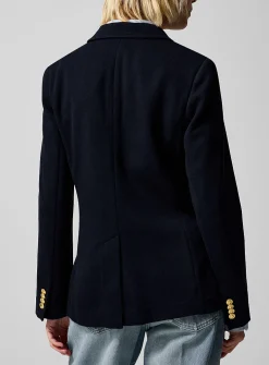 Logo jersey jacket