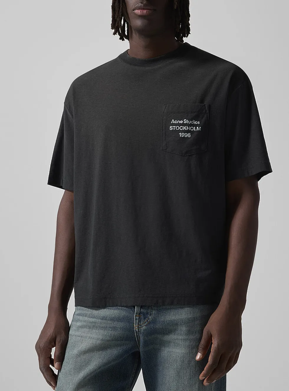 Logo pocket faded T-shirt