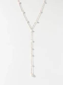 Long pearly bead pendant chain