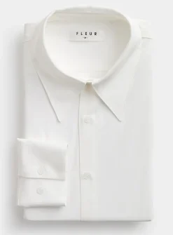 Long-point-collar shirt