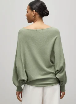Loose boat-neck sweater
