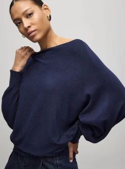 Loose boat-neck sweater