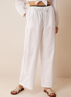 Loose cotton-linen pant