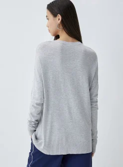 Loose crew-neck sweater