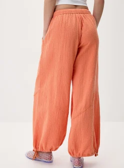 Loose organic cotton gauze jogger