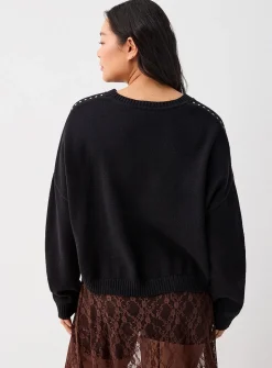 Loose studded sweater