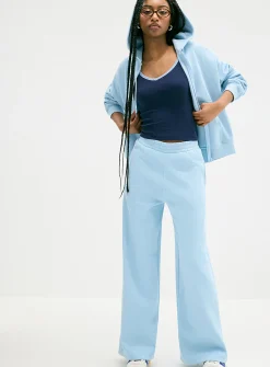 Loose zip fleece hoodie