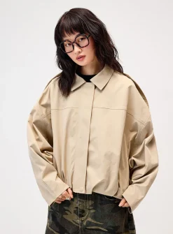 Loose-fit twill jacket