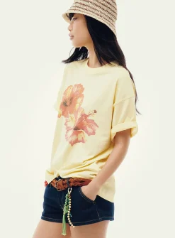 Low-rise denim mini short