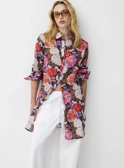 Lush bloom ultra-long shirt