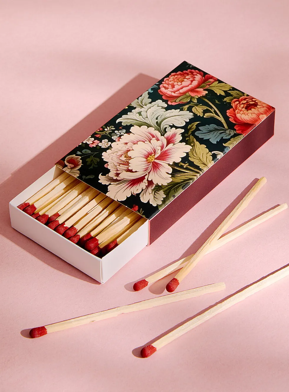 Lush flowers match holder
