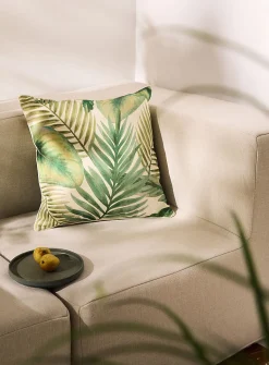 Lush foliage removable-cover outdoor cushion