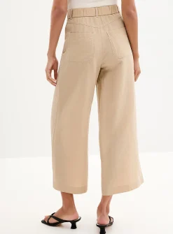 Lyocell-linen cropped pant