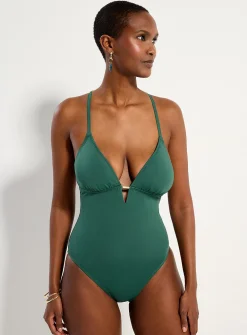 Macramé accent one-piece