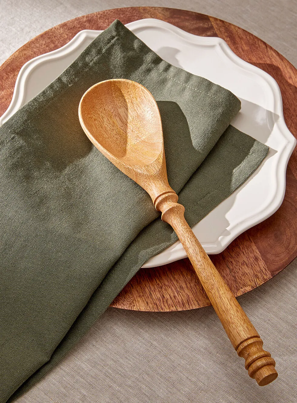 Mango-wood serving spoon