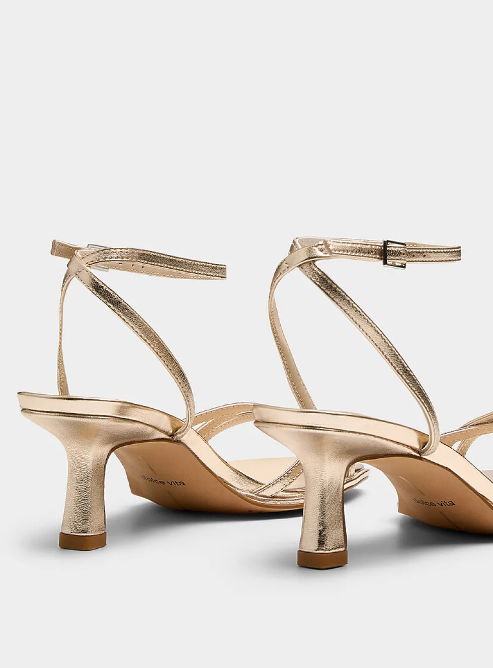 Manji crisscross straps heeled sandals