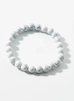 Marbled bead bracelet