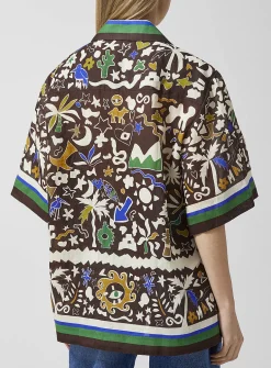 Maroc painted shapes pure ramie shirt