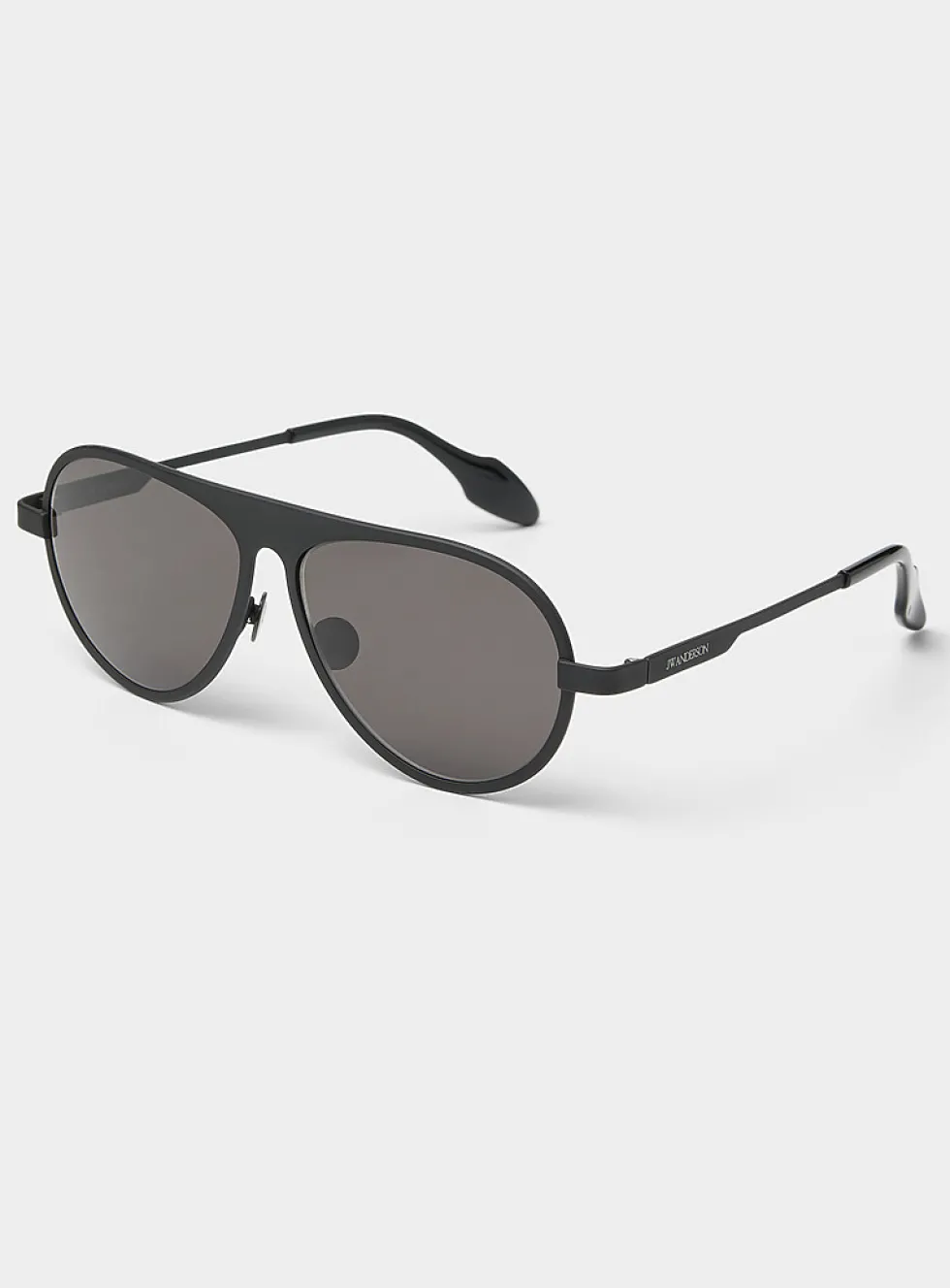 Matte black aviator sunglasses