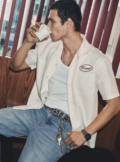 Mechanic patch shirt