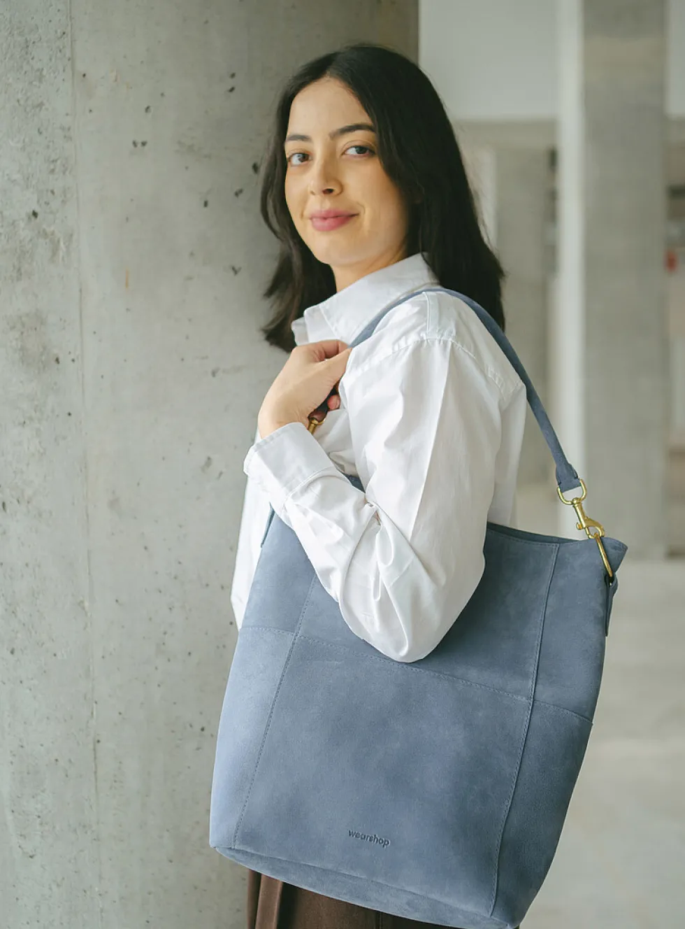 Meletti suede tote bag