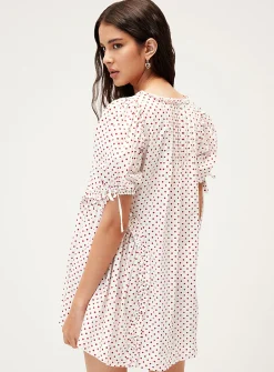 Meri red polka dots minidress
