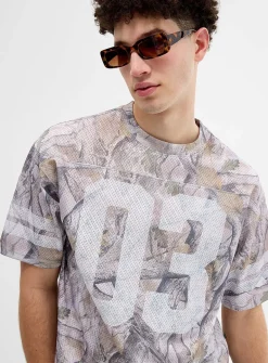 Mesh graphic T-shirt