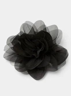 Mesh oversized flower clip