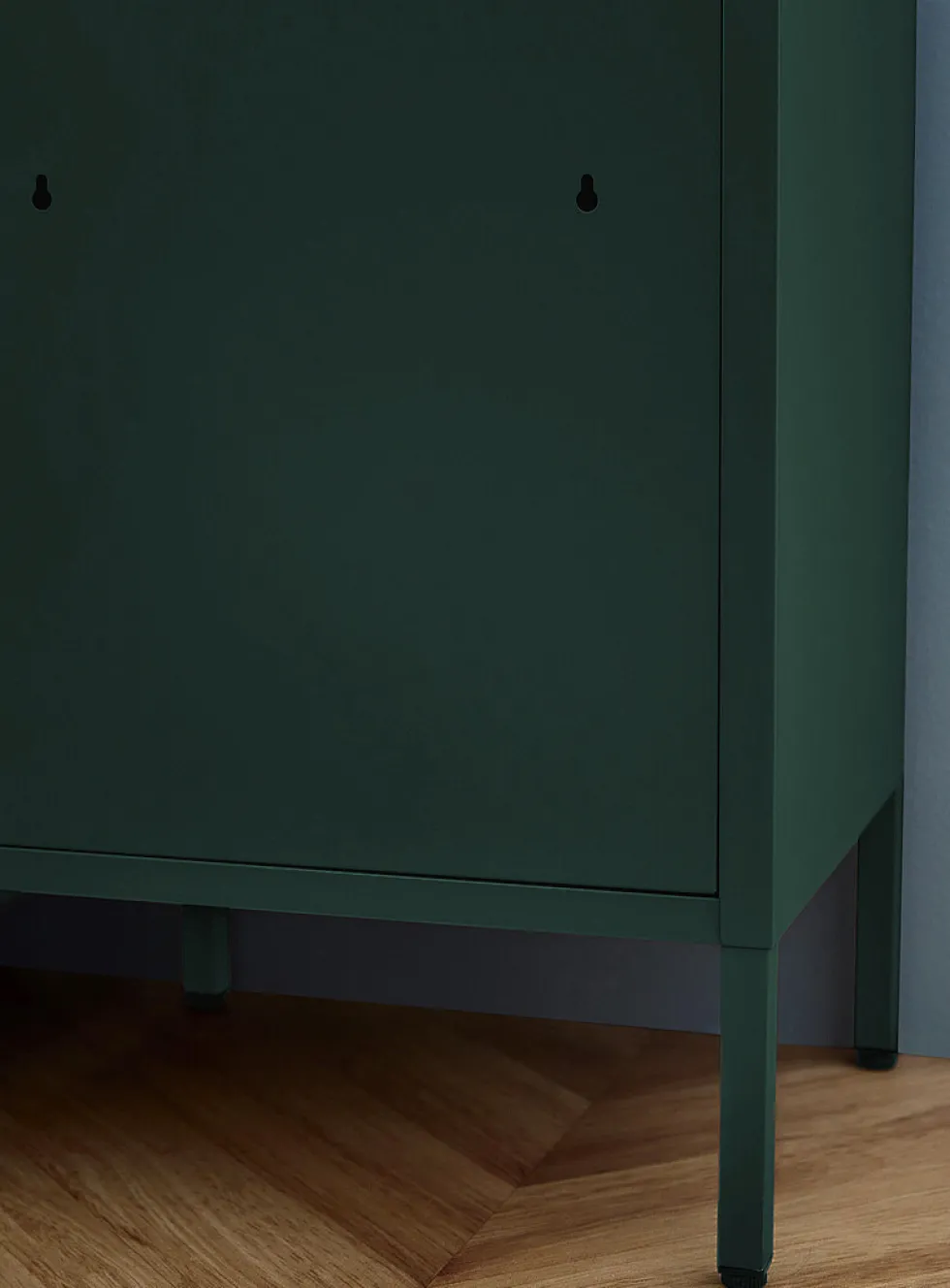 Metal bedside table with legs