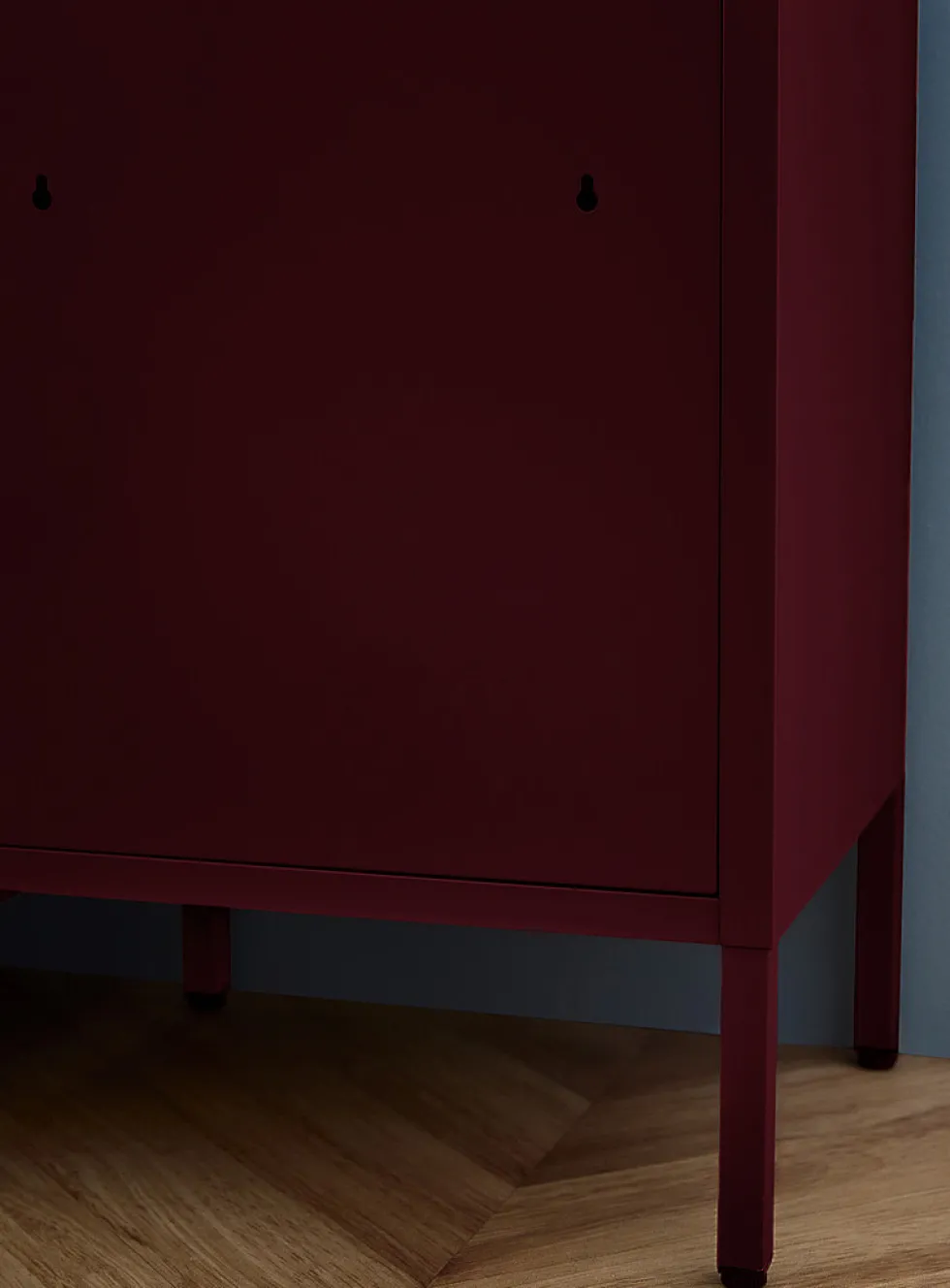 Metal bedside table with legs
