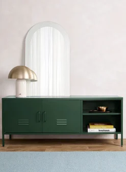 Metal locker-style media unit