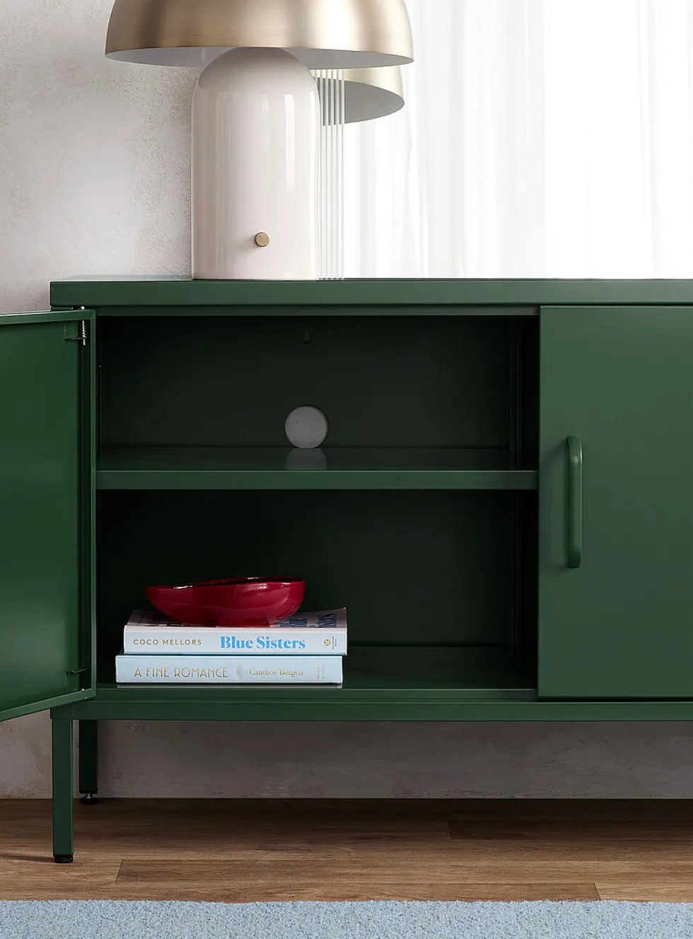 Metal locker-style media unit