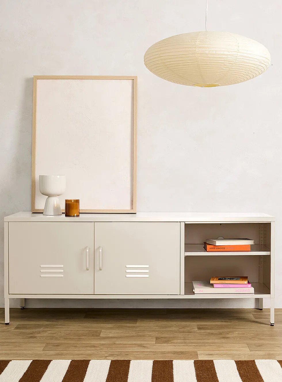Metal locker-style media unit