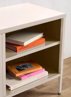 Metal locker-style media unit