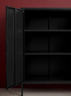 Metal locker-style sideboard